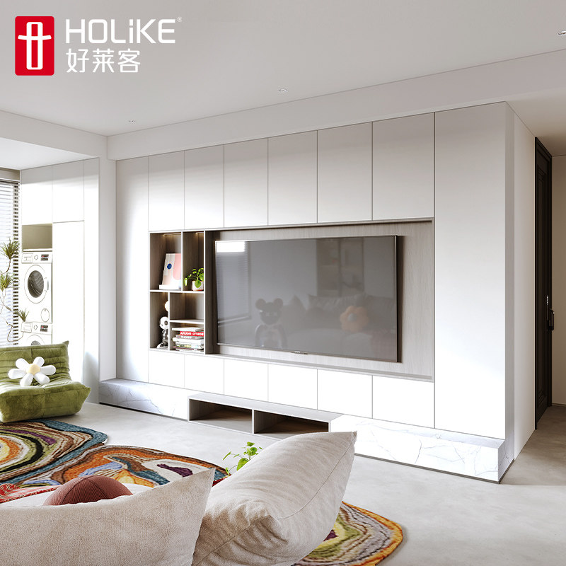 好莱客客餐厅定制 现代简约风电视柜餐边柜玄关柜入户柜全屋定制