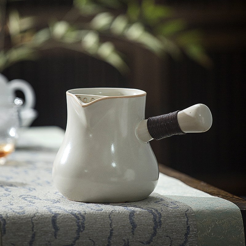 叶屿苏打釉炭火木炭煮茶器煮茶炉碳炉煮茶壶围炉侧把壶煮奶壶陶壶