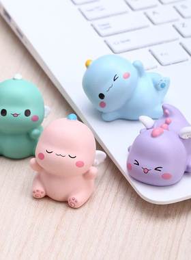 电脑装饰趴趴摆件桌面房间迷你小恐龙精致可爱少女心幸福感小物件