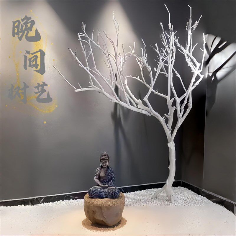 干树枝造景干枝树干橱窗装饰树原木树枝婚庆酒店造型树白树许愿树