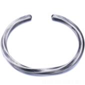 正品 纯银手子男女99字9人莫比乌斯古法白银手环情侣开口刻情镯节