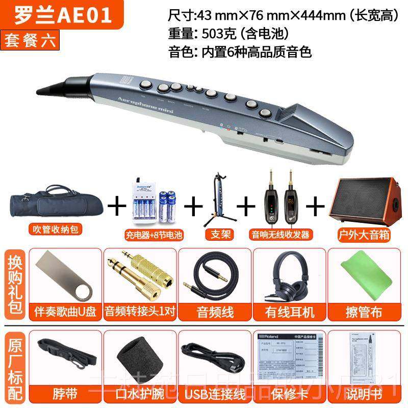 正品d日本品电牌Rolan罗兰E-01电吹管老人电萨克斯子乐器二胡AEA0