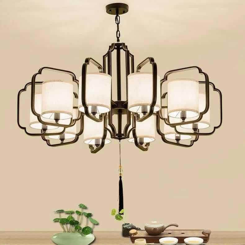 新中式铁艺吊灯中国风酒店客房卧室客厅卧室书房餐厅中式吊灯灯具,鲜花速递/花卉仿真/绿植园艺,割草机/草坪机,淘宝优惠券,粉丝福利购,淘宝优惠卷