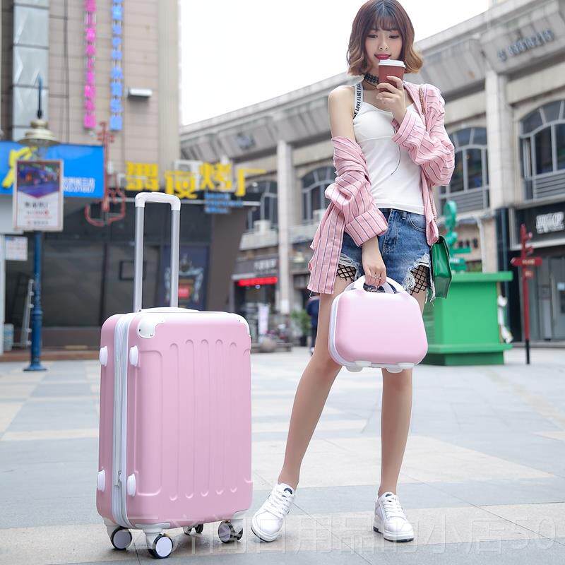 正品李行箱女ins红型旅小行箱拉杆箱子22寸24密码登机皮箱耐网用