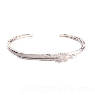 正品欧线宇红尾鹰风羽毛9切25纯银羽毛手炼18个K金字母射打开性化