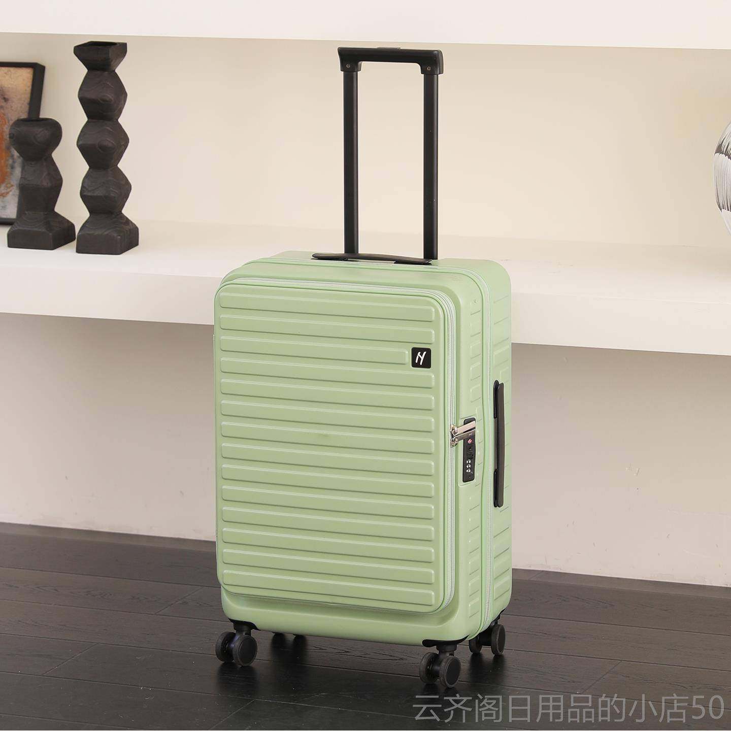 正品进口日本hinom架o盖to女静音轮上翻行李箱可扩展杯旅行箱登机