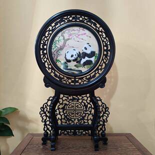 双面绣挂件紫光檀,外框尺寸宽32.5×高54厘米×12厘米价格1690元