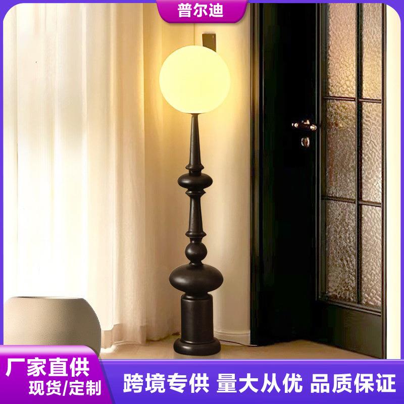 罗马柱落地灯客厅沙发旁装饰卧室设计师款复古艺术感中古立式台灯