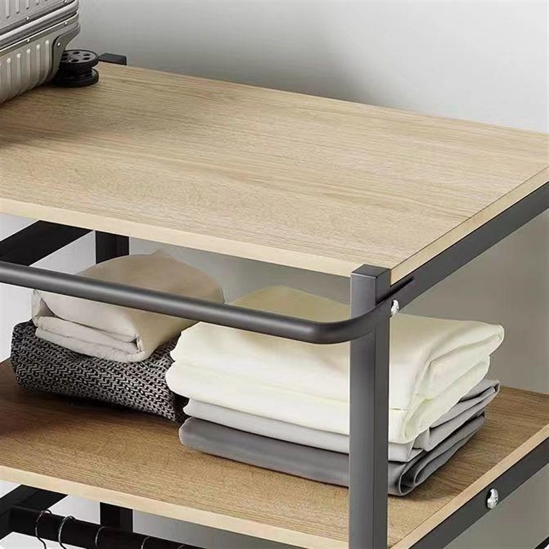 金属衣柜卧室家用全封闭简易组装铁艺衣柜结实耐用开放式洞板衣橱