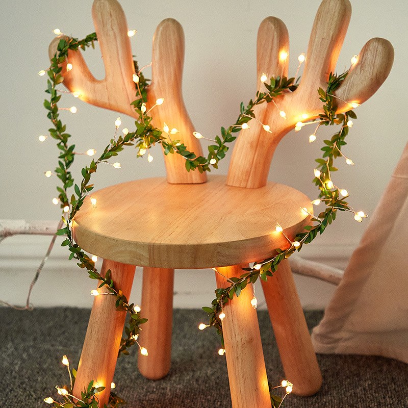 新年卧室房间七彩藤条装饰灯流水灯条仿真绿植装饰室内led彩灯串