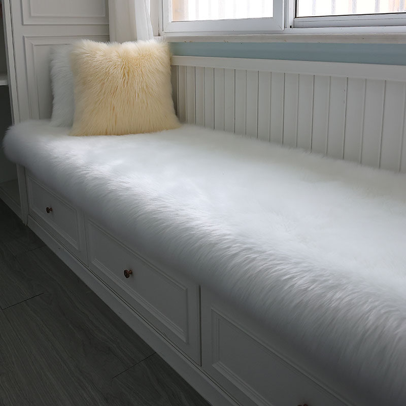 长毛地毯卧室飘窗床边地毯仿羊毛绒地垫长方形房间客厅沙发垫定制