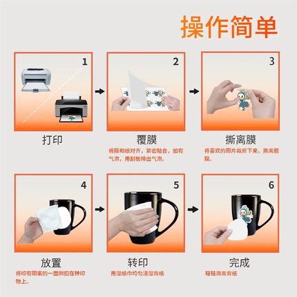 WT赢家转印 激光喷墨打印手绘水转印纸膜纸免烘烤免光油白色贴纸