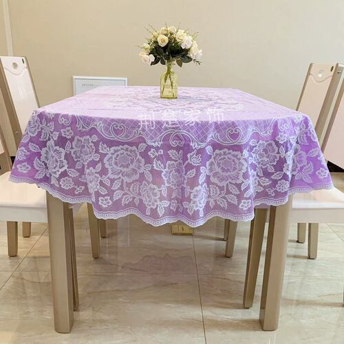 椭圆形台布PVC防水防油防烫免洗欧式塑料茶几折叠餐桌花卉台布
