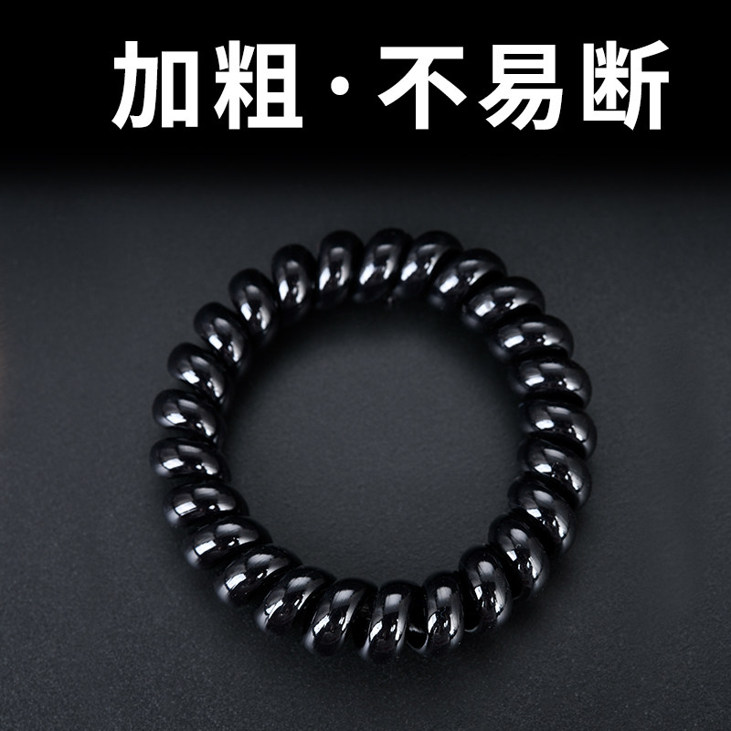 黑色电话线发圈加粗大号加厚高弹力耐用发量多头绳皮筋女扎头发绳