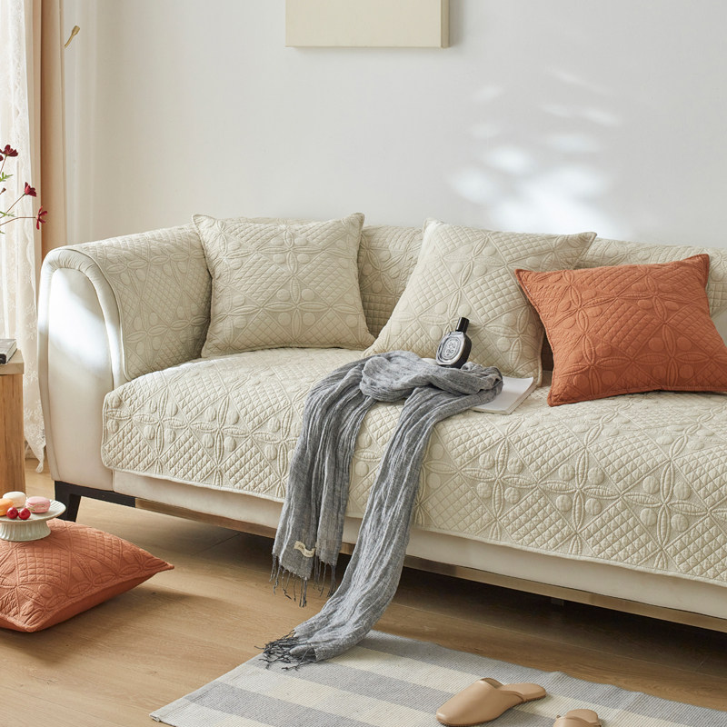 夏季全棉沙发垫四季通用防滑皮坐垫子套罩2023新款盖布巾定制防尘