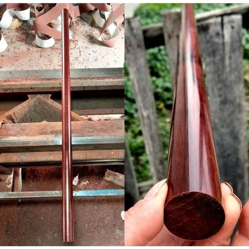 紫檀木料武术棍檀木圆棒木棍红木木棒太极杖健身棍圆棒高油高密