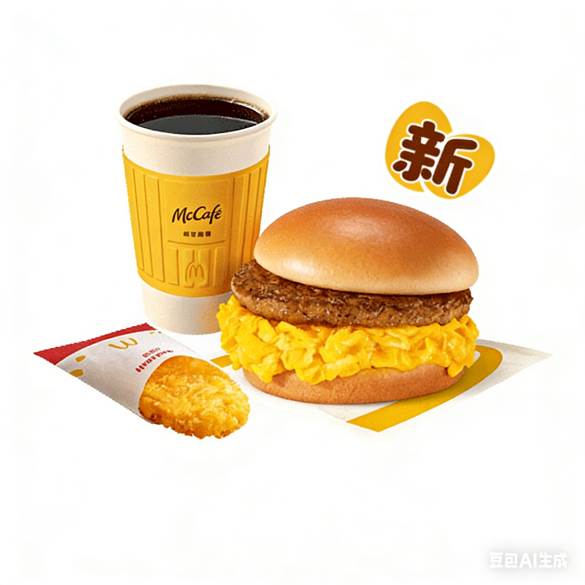 【麦当劳早餐代下单】有牛有菇炒双蛋堡+薯饼/油条+大杯咖啡/豆浆,购物提货券,代金券/提货券,淘宝优惠券,粉丝福利购,淘宝优惠卷