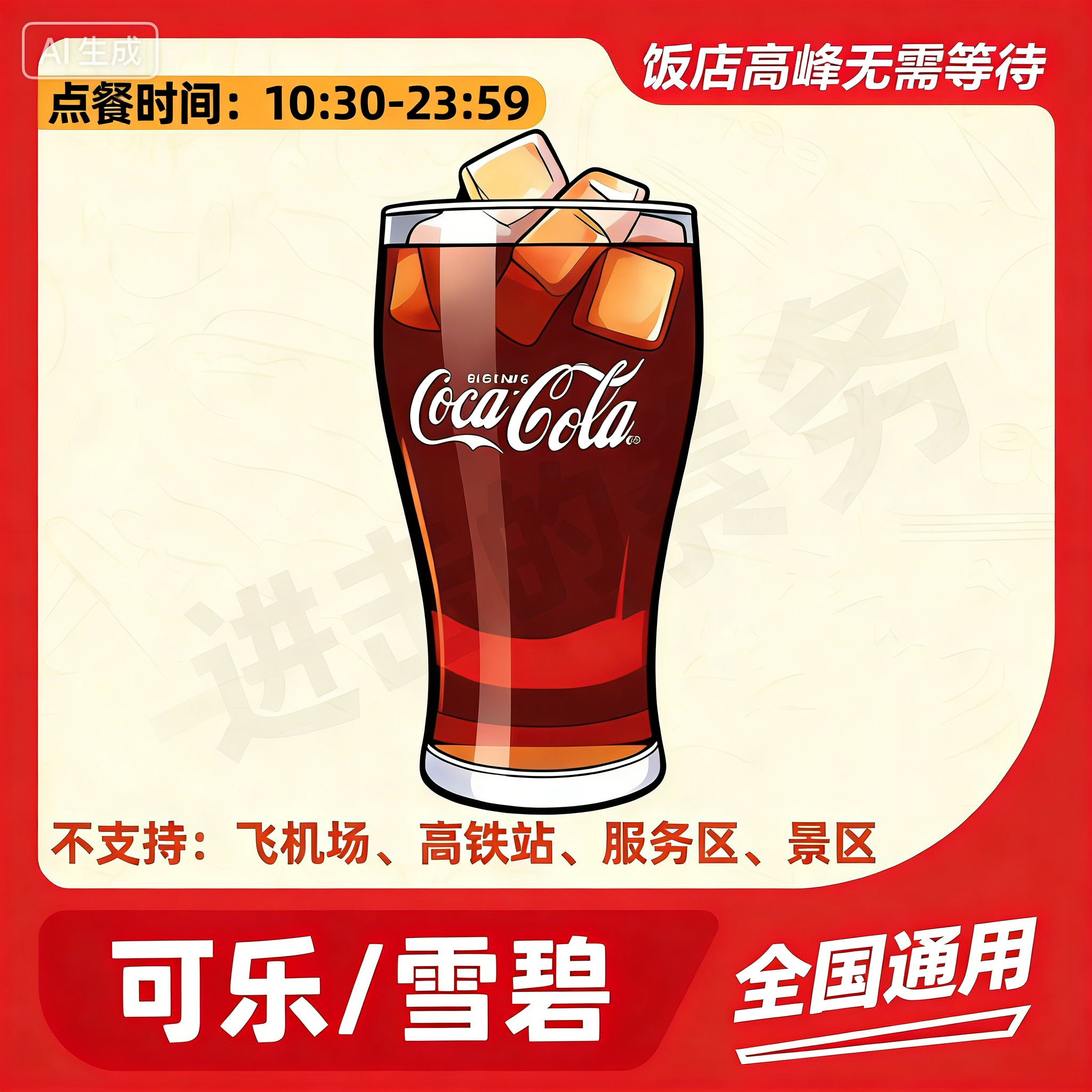 麦当劳代下单麦辣鸡翅中薯条可乐小食辣翅麦乐鸡买一送一优惠券