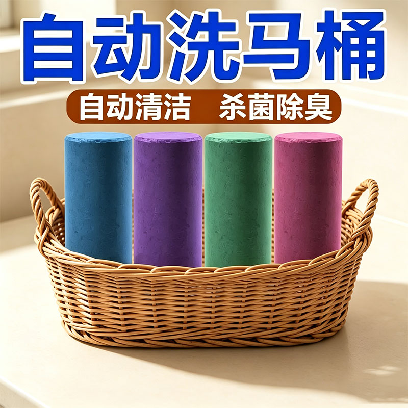 浓缩自动蓝泡泡马桶清洁棒除臭