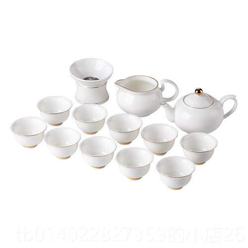 正品杯羊脂玉潮白州功夫茶具套组家用客厅会客茶瓷档茶壶德化高盖
