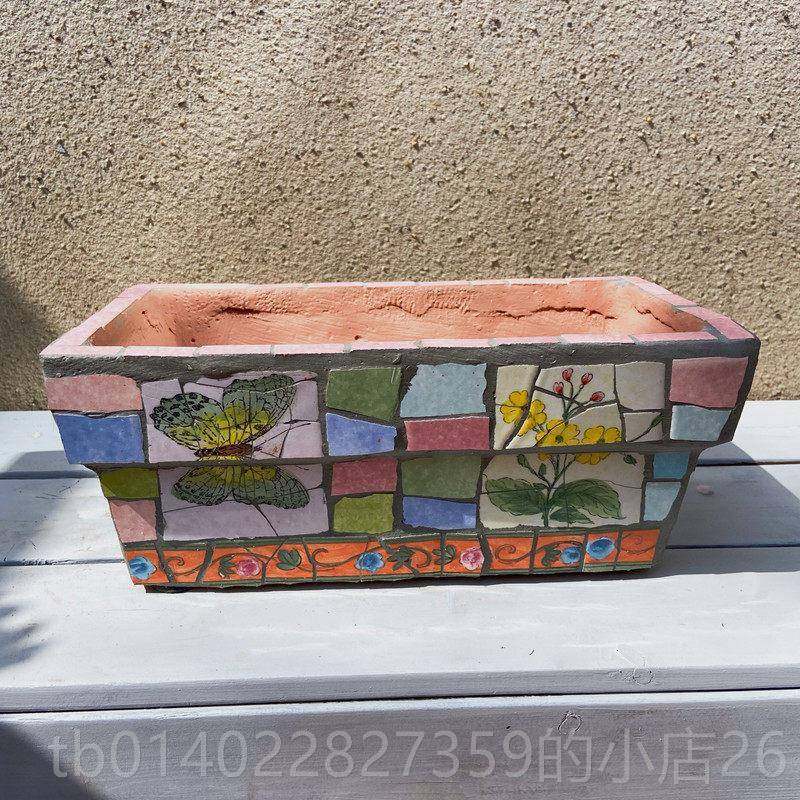 正品玫瑰小镇彩 原马创特庭院阳台长方花盆花器摆件 绘陶瓷赛克色,鲜花速递/花卉仿真/绿植园艺,淘宝优惠券,粉丝福利购,淘宝优惠卷