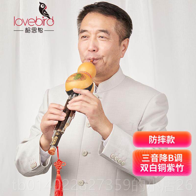 正品相思学鸟葫芦丝乐器三音C调降B防摔铜白紫竹初学者小生专调用