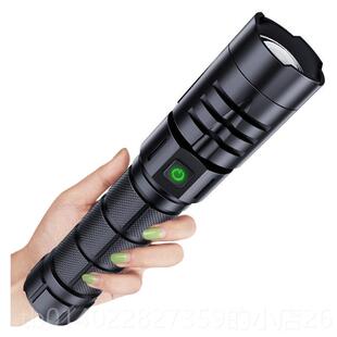正品多强光手电筒D超亮可充电变L焦远射防水小型电灯功能夜E骑