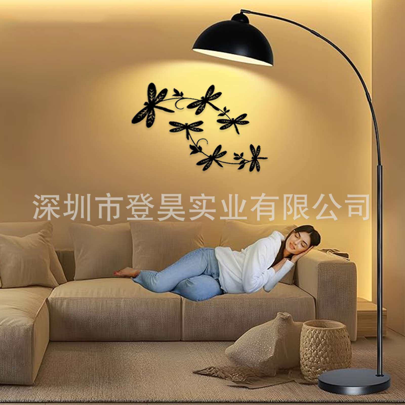 2件蜻蜓壁画生锈金属蜻蜓雕塑蜻蜓墙壁装饰生锈金属蜻蜓花园装饰