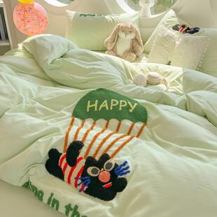 2025爆款毛巾绣四件套超柔水洗棉学生宿舍床上三件套（提供卖家秀