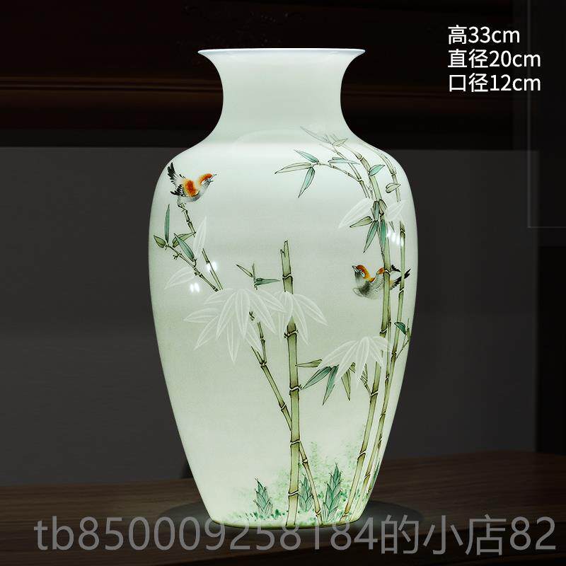 正品景花德镇陶古瓷器大师手绘半刀粉彩插中式泥家居客厅博架装饰