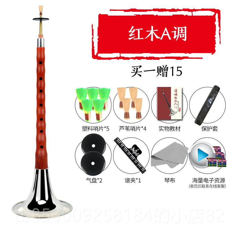 正品乌木黑檀木唢木呐乐器全套CE民FGD调初学者老专业儿大小号红