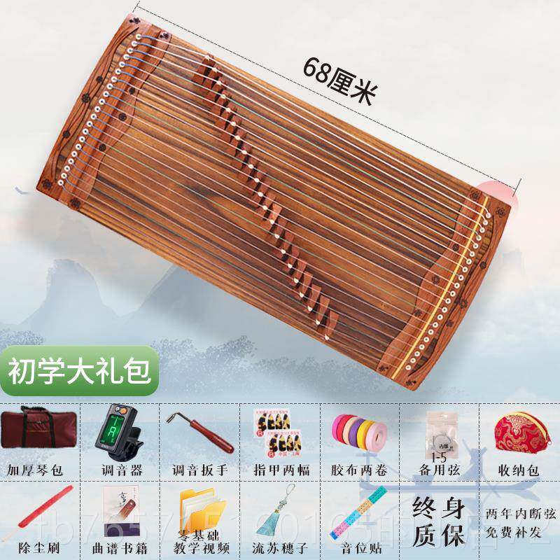 高档专业小古筝古21弦儿成人初学者入门型便携式半筝练指迷童小你