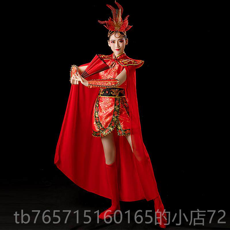 高档威服风锣鼓打鼓出服装女演锣鼓队中国鼓大鼓龙鼓打鼓演出服国