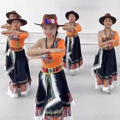 高档新款舞藏族舞蹈服溜溜的定溜溜情表演服康次仁拉索群艺考大的