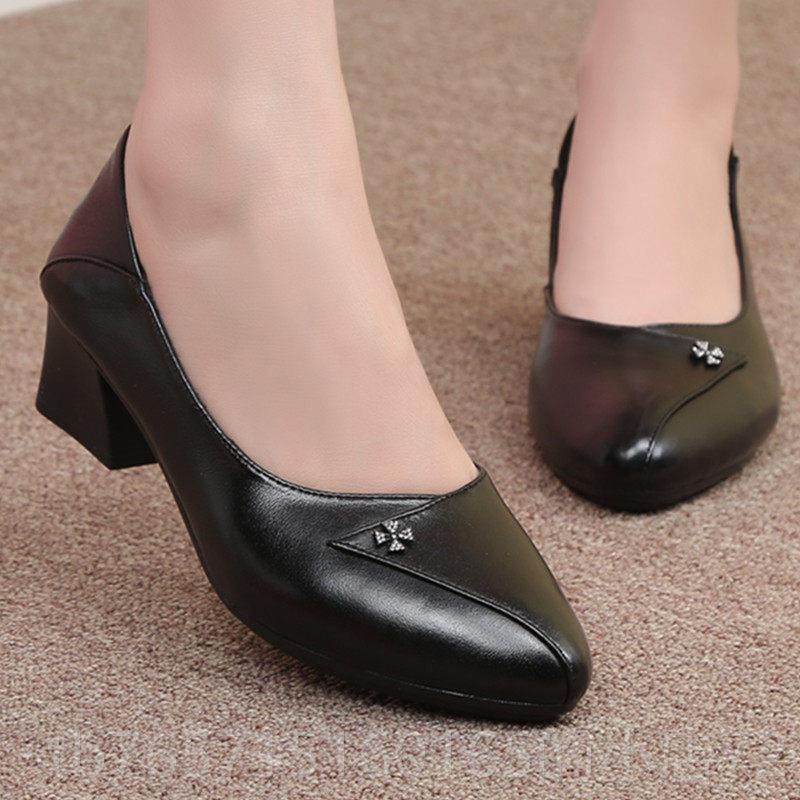 高档妈妈婚宴鞋软底配中旗袍真皮单鞋跟婆女士红色皮鞋闰月鞋礼婆