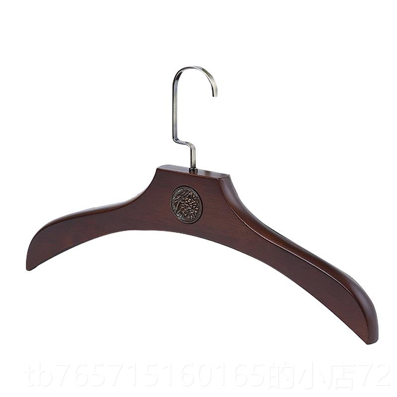 高档木实衣架晒家用挂衣轻奢级高无痕防滑宽肩衣架服装店衣服晾衣