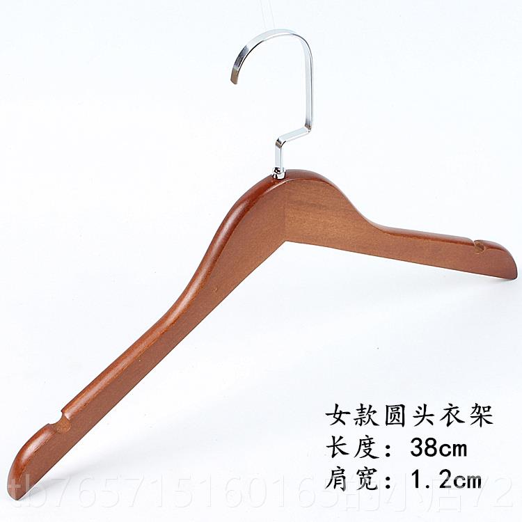 高档复古实木女装衣架装店专用衣撑挂挂童装木衣质防滑衣架定服制
