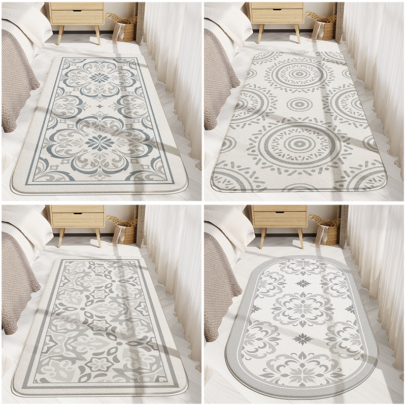 大江地垫 床边地毯卧室侘寂风毛毯床前坐垫飘窗撸猫感客厅茶几毯