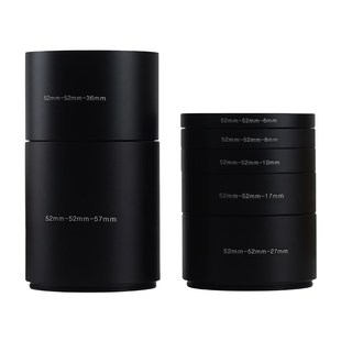 57mm 金属M52 1延长环筒遮光罩调焦筒延长转接环6