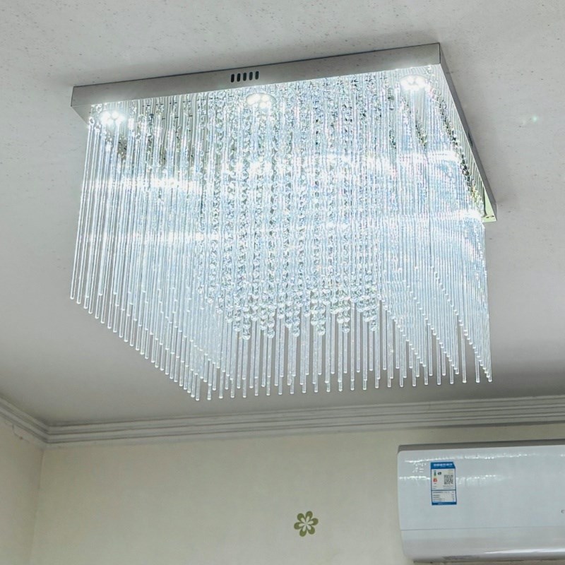 长方形客厅餐厅水晶灯定制宴会厅别墅酒店大堂灯过道会议室大厅灯