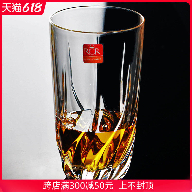 意大利进口RCR水晶玻璃杯耐热 果汁牛奶杯 啤酒杯威士忌杯水杯子