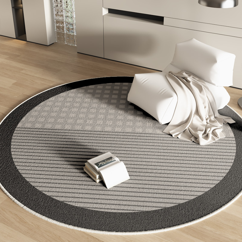 圆形地垫书房转椅书桌学习电脑椅卧室梳妆台椅子高级感小圆地毯