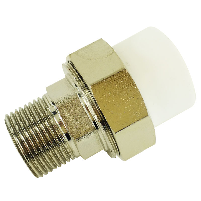 ppr新款外牙铜活接头PPR管热熔头内丝螺纹分分1寸水管电镀新料