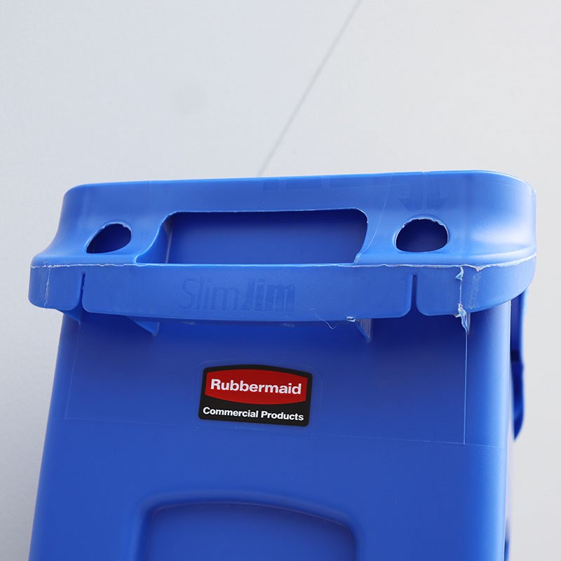 rubbermid乐柏美环保87L分类垃圾桶/废物桶黑灰米三色FG0