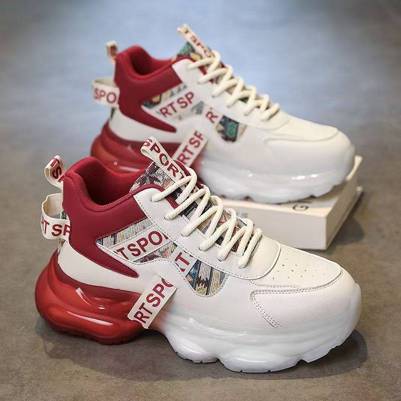 品质男鞋春季2026新款休闲跑步运动鞋潮流百搭高帮厚底增高老爹鞋