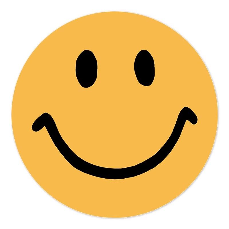 圆形可爱笑脸地毯儿童房书房客厅防滑卡通图案防滑耐磨可机洗地垫