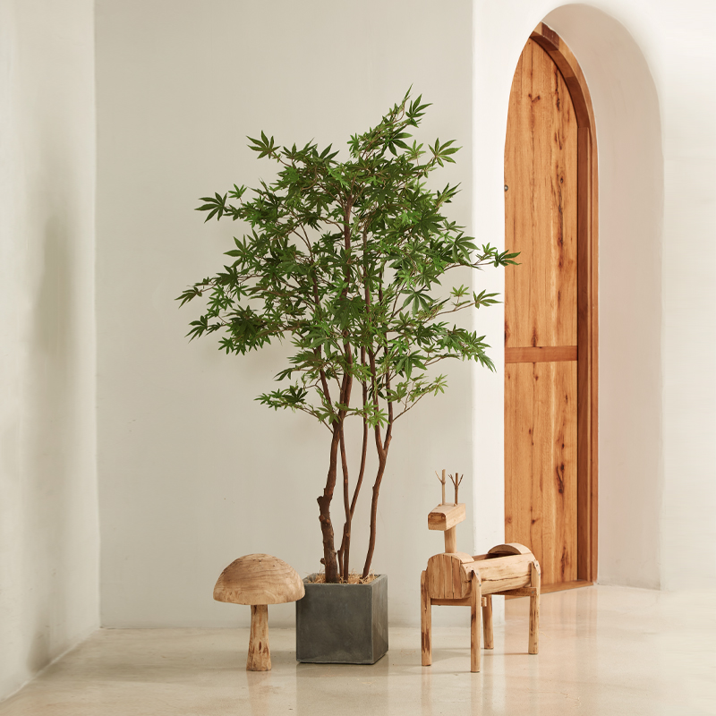 海虹雅林仿真绿植室内客厅枫树落地盆栽家居橱窗造景假树仿生植物