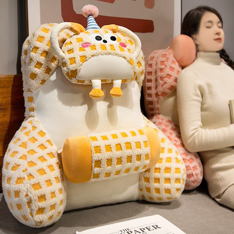 可爱床头软包大靠背沙发靠垫学生宿舍枕头床上看书护腰垫靠枕抱枕