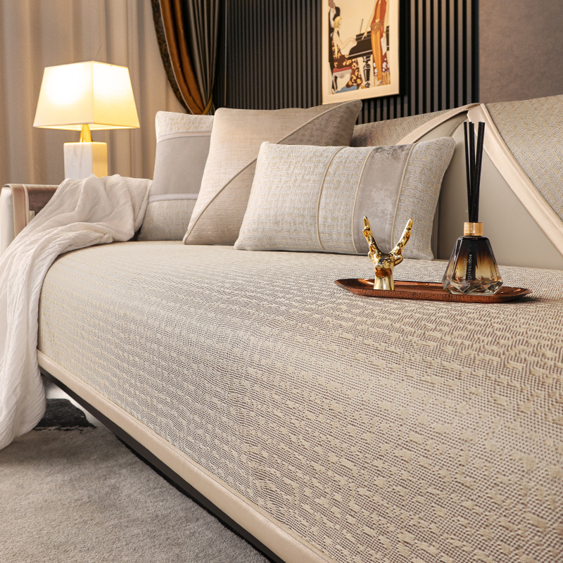 【唯蒂妮】夏季凉感冰丝沙发垫夏天新款高级防滑凉席简约坐垫套罩