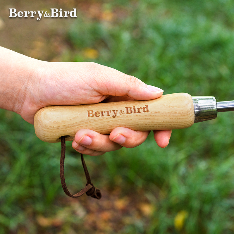 Berry&Bird阳台园艺养花盆栽松土小工具不锈钢二齿手叉子家用种植